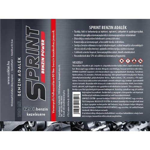 Sprintbenzinadalék120ml120lüzemanyaghozTermék