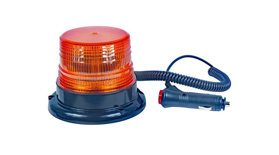 Vészjelző lámpa narancs, mágneses, 12/24V LED