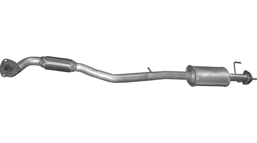 POLMO K05.73ALU-POL Polmo első kipufogódob, Chevrolet Captiva/Opel Antara 2.2D, 2010-2015
