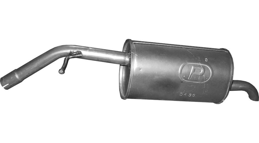 Polmo hátsó kipufogódob, Citroen C3/C4, Peugeot 2008/208 1.2, 2012-