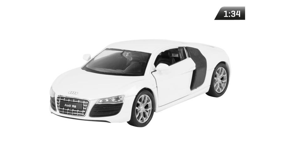 Makett autó, 1:34 2016 Audi R8 V10, fehér.