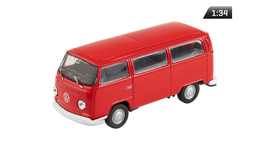 Makett autó, 1:34 1972 VW T2, piros (A83876)