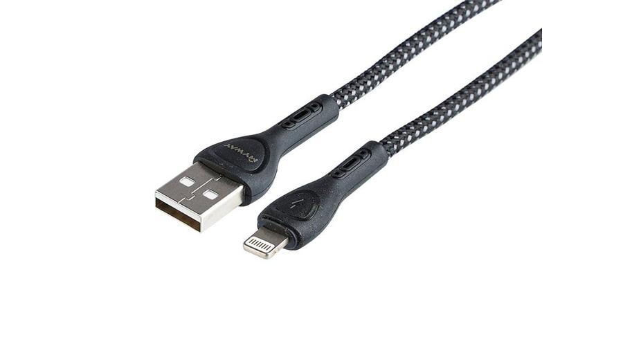 MYWAY USB töltő és szinkronkábel, mikroszálas, vil