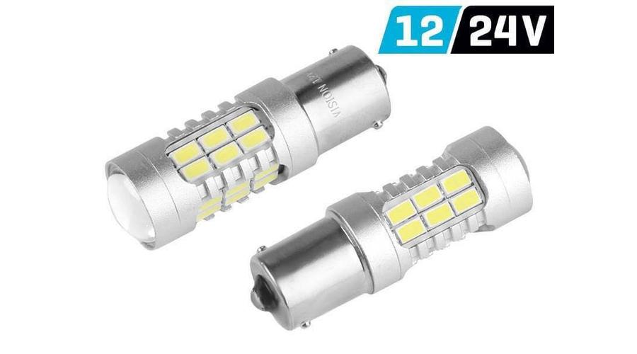 Izzó VISION P21W BA15s 12/24V 30x4014 SMD LED, CANBUS, fehér, 2db