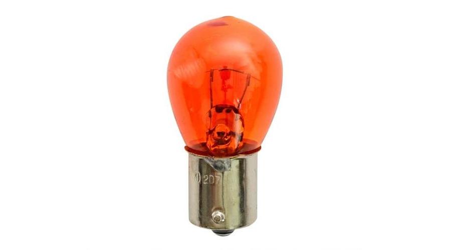 Izzó, BAU15S, S25, 12V, 21W, sárga