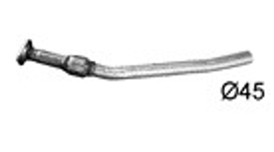 Polmo első kipufogócső, Toyota Yaris 1.4D, 2001-2005