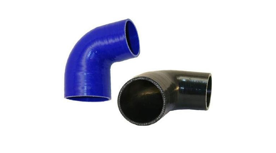 Szilikon könyök, 90°, O20 mm, 150 mm, fekete