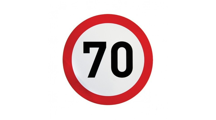 Sebességkorlátozó matrica, 70 km/h, 150 mm