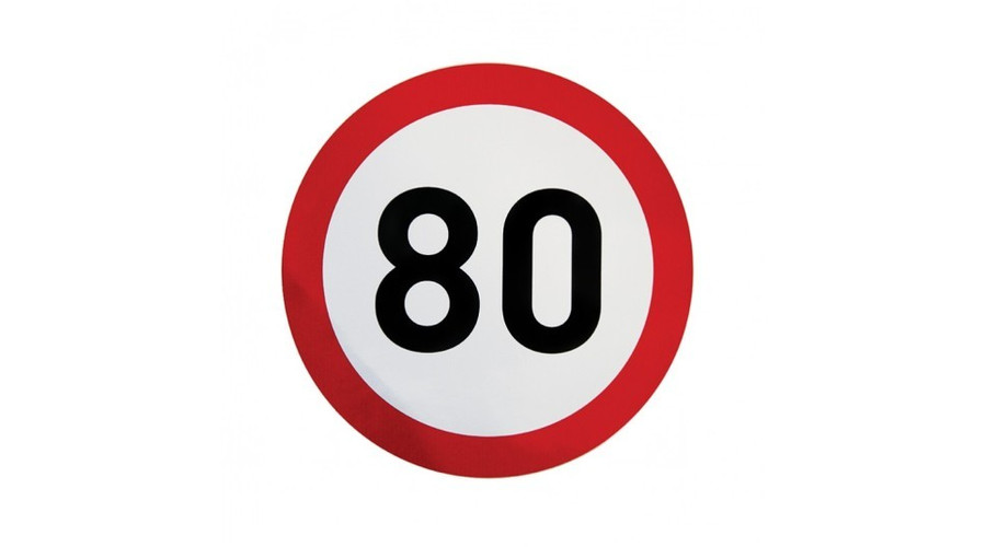 Sebességkorlátozó matrica, 80 km/h, 150 mm