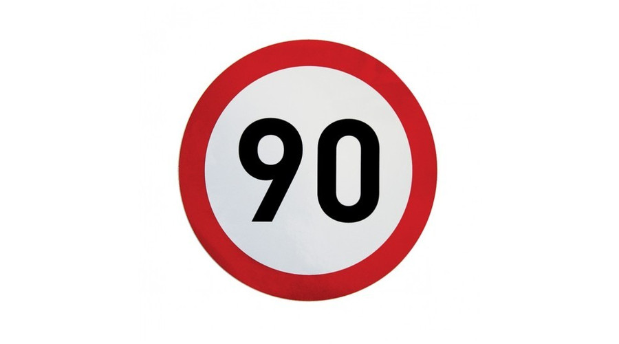 Sebességkorlátozó matrica, 90 km/h, 150 mm