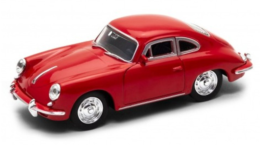 Makett autó, 1:34, Porsche 356B, piros