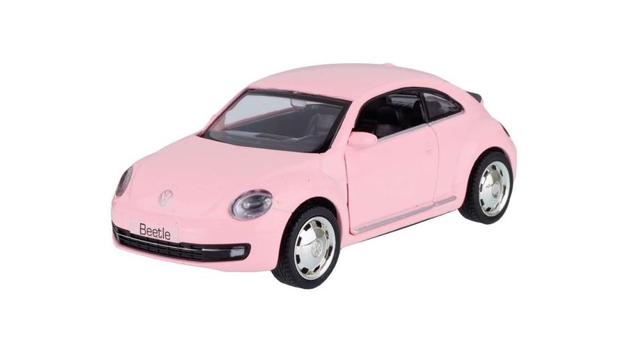 Makett autó, 1:32, RMZ VW New Beetle, rózsaszín